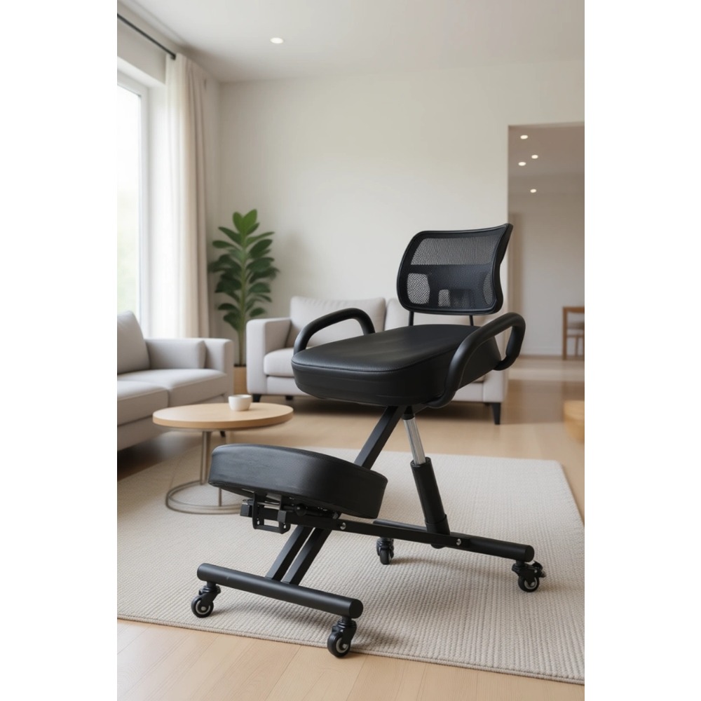 Ergonomic Office Chair - Regulowany ergonomiczny fotel klęczący z oparciem,