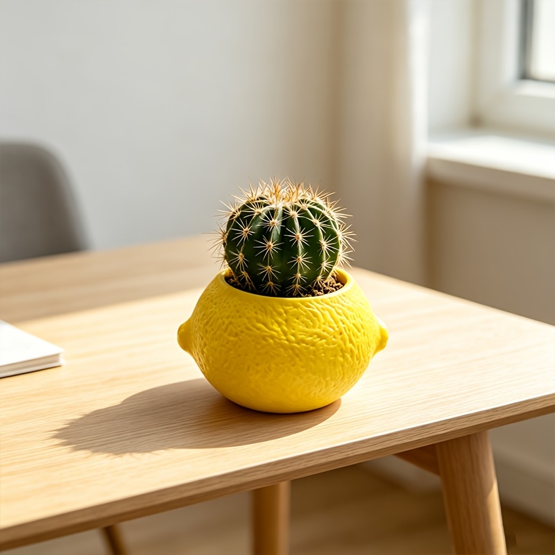 Plant Desk Mini - Doniczka dekoracyjna w kształcie cytryny na
