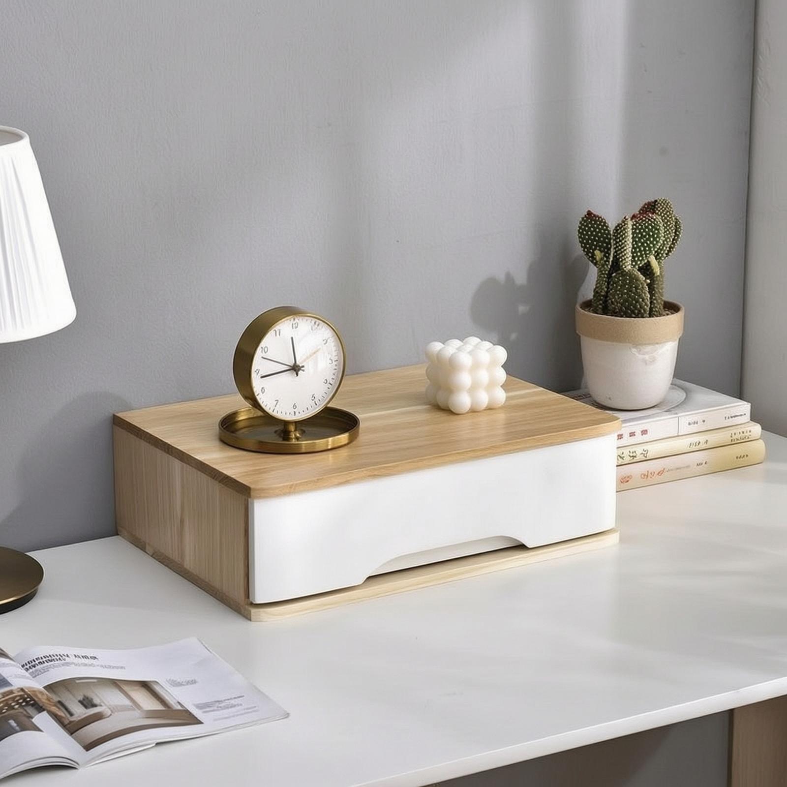 Home Office Desk With Drawers - Drewniana szuflada biurkowa, organizer do biura,