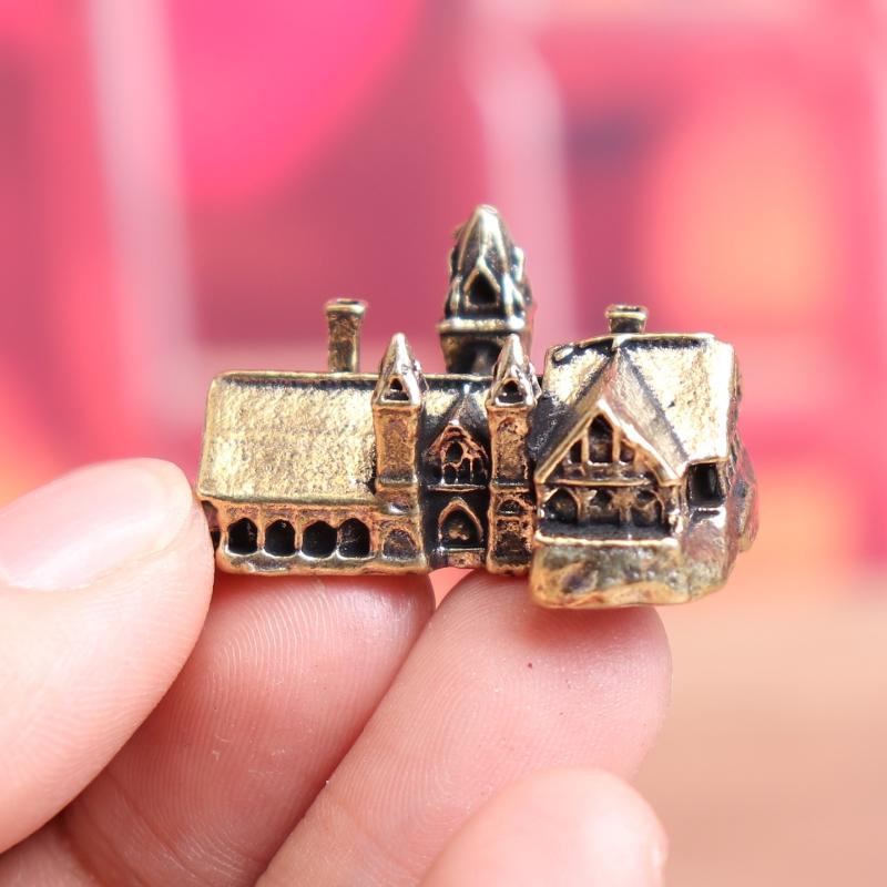 Home Office Architecture - Mosiężne Miniaturowe Domki Architektoniczne 5SZT Figurki