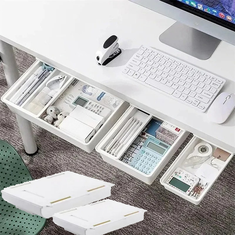 Home Office Furniture Sets - Ukryta szuflada do przechowywania, samoprzylepna szuflada,