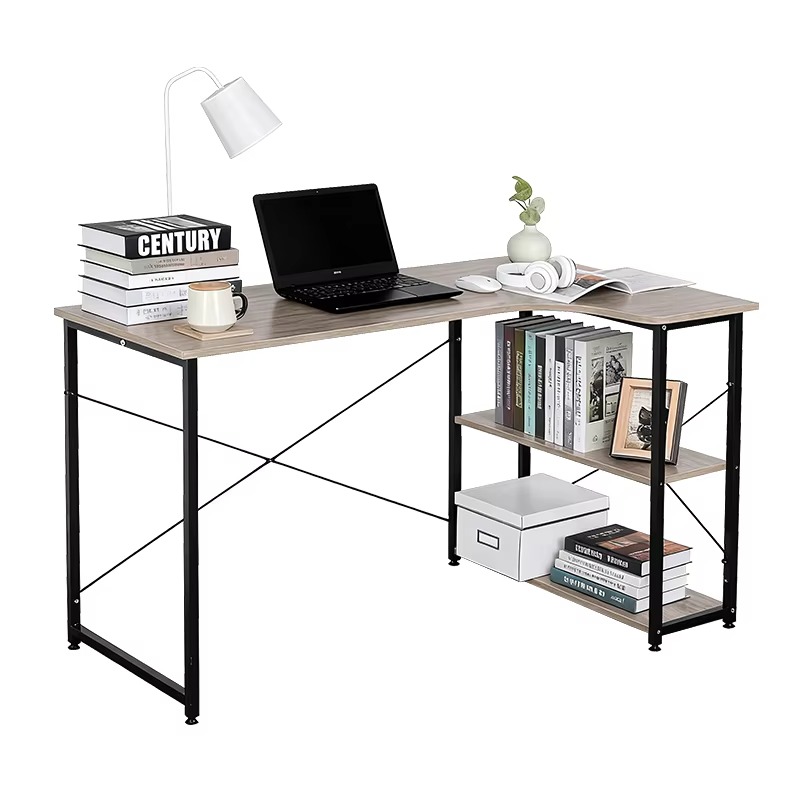 Home Office Desk With Drawers - Biurko narożne w kształcie litery L
