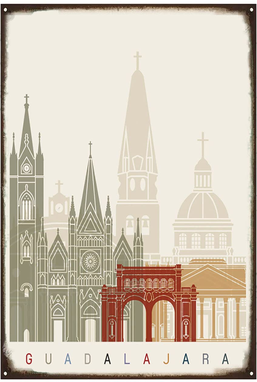 Home Office Guadalajara - Metalowy szyld w stylu vintage -