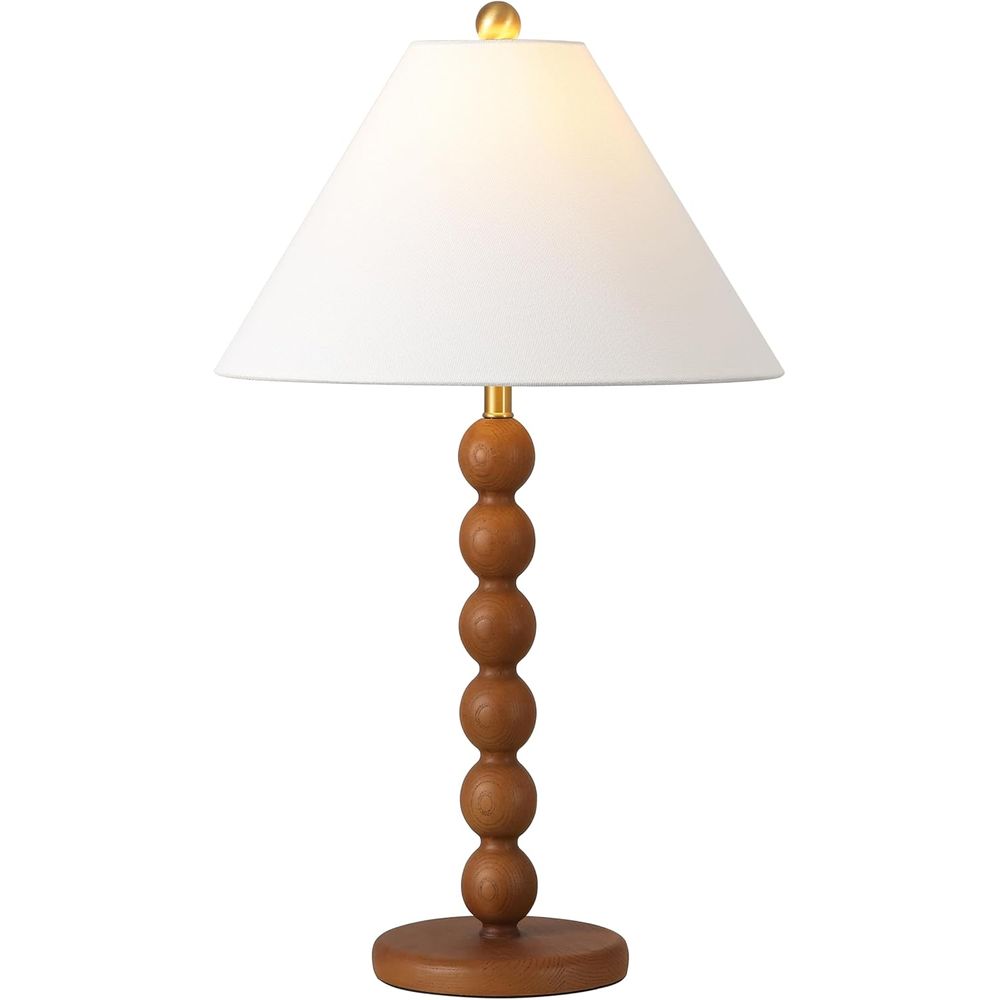 Desk Lamp Led - Naturalna brązowa lampa stołowa z żywicy
