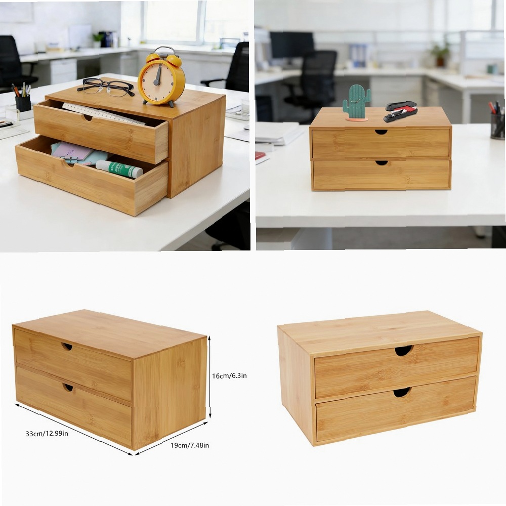 Home Office Desk With Drawers - Organizer na biurko, 2-szufladowy pojemnik na