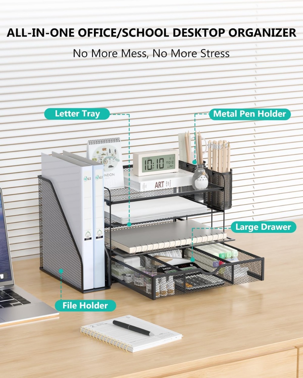 4-poziomowy organizer na dokum – Home Office Desk With Drawers recenzja i cena