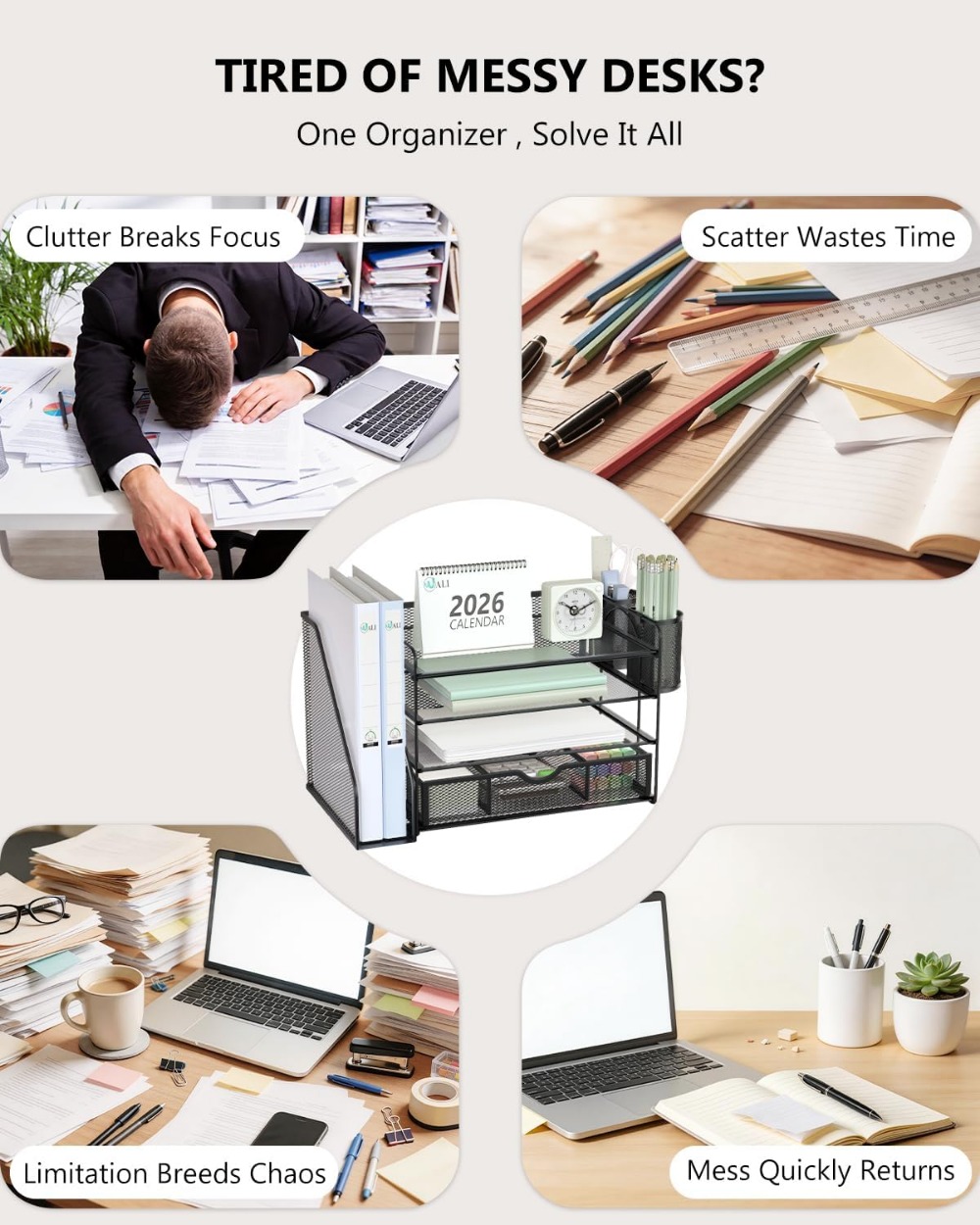 4-poziomowy organizer na dokum – Home Office Desk With Drawers recenzja i cena