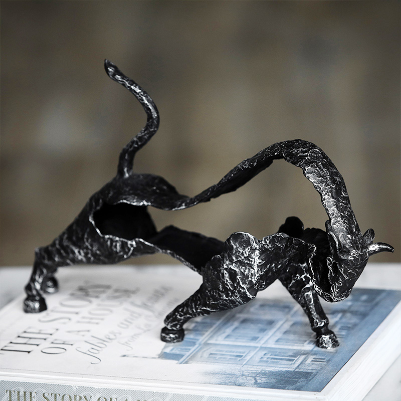 Nowoczesne czarne figurki bykó – Home Office Layout recenzja i cena