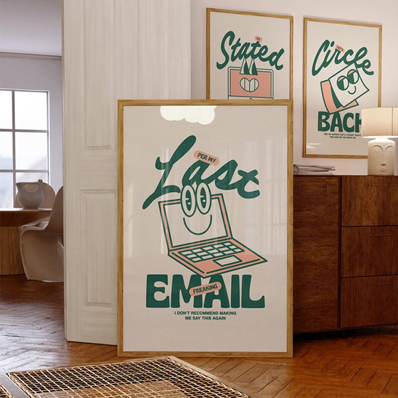 Zabawny Zielony Plakat Biurowy – Home Office Email recenzja i cena