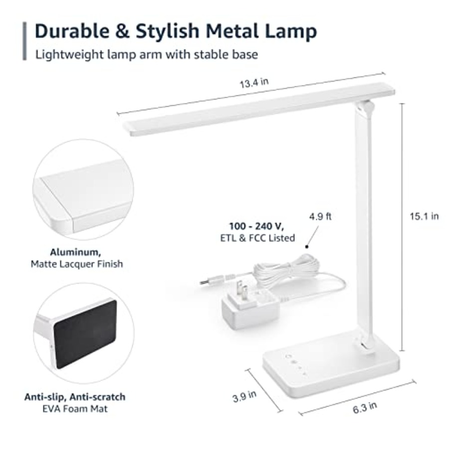 Lampa biurkowa LED, metalowa l – Desk Lamp Led recenzja i cena