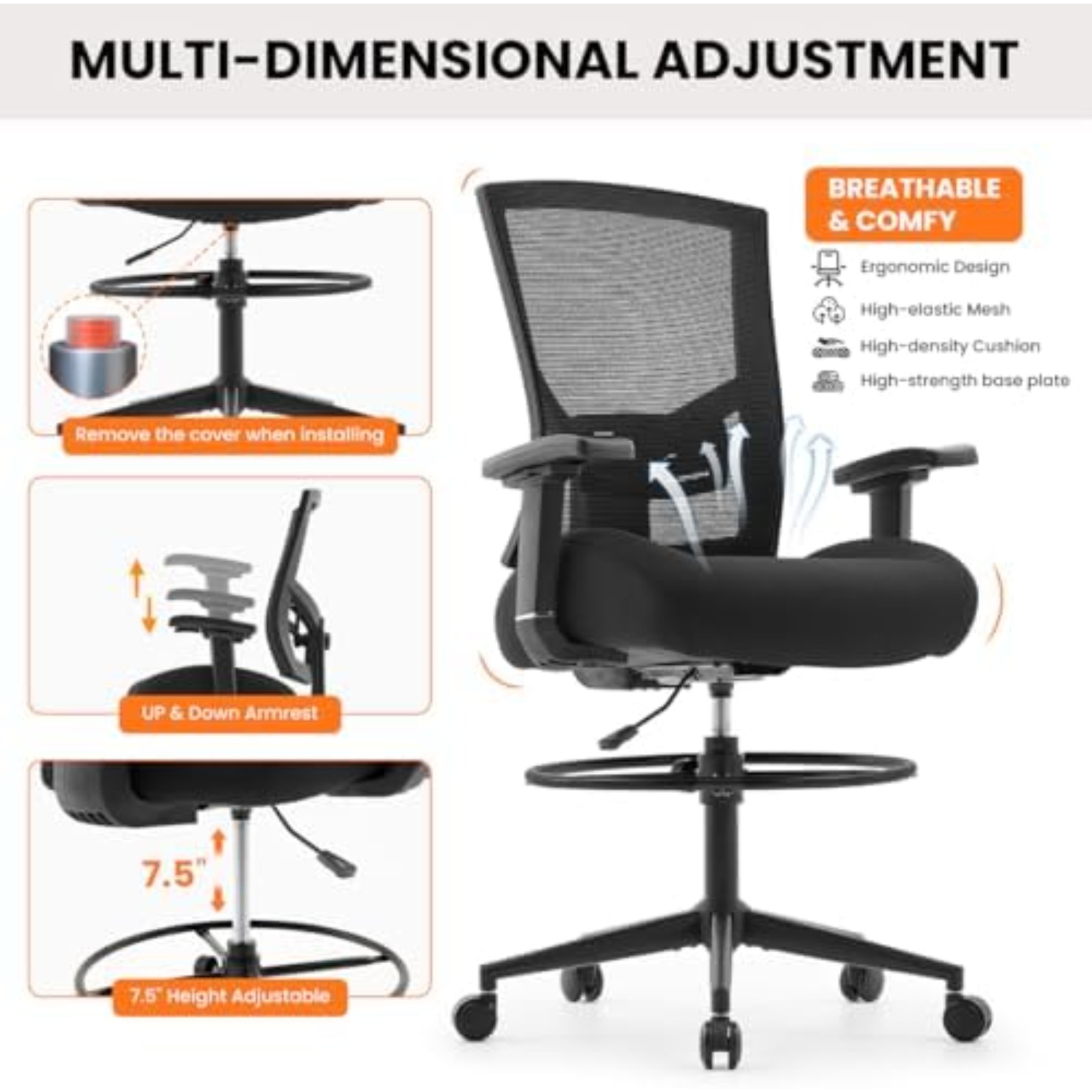 Krzesło biurowe o nośności 500 – Ergonomic Office Chair recenzja i cena