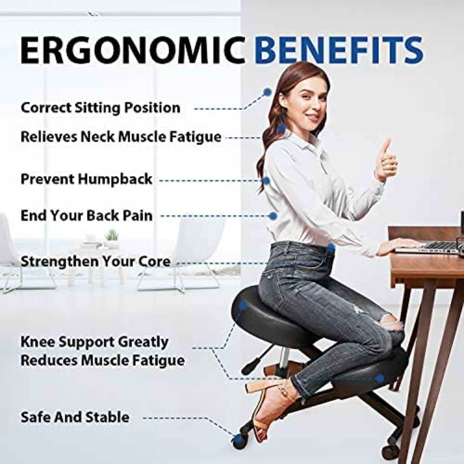 Ergonomiczne krzesło klęcznik  – Ergonomic Office Chair recenzja i cena