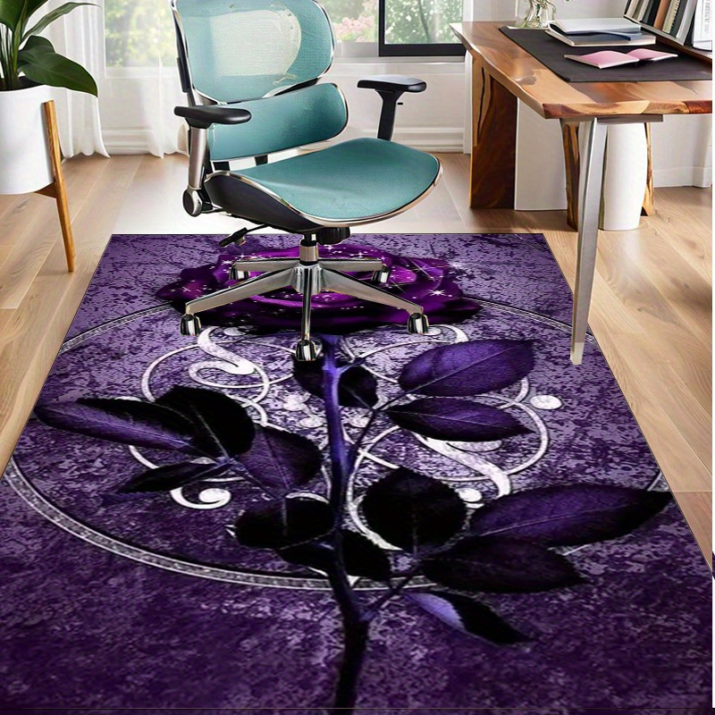 Dywan z fioletowymi liśćmi do  – Home Office Interior Design recenzja i cena