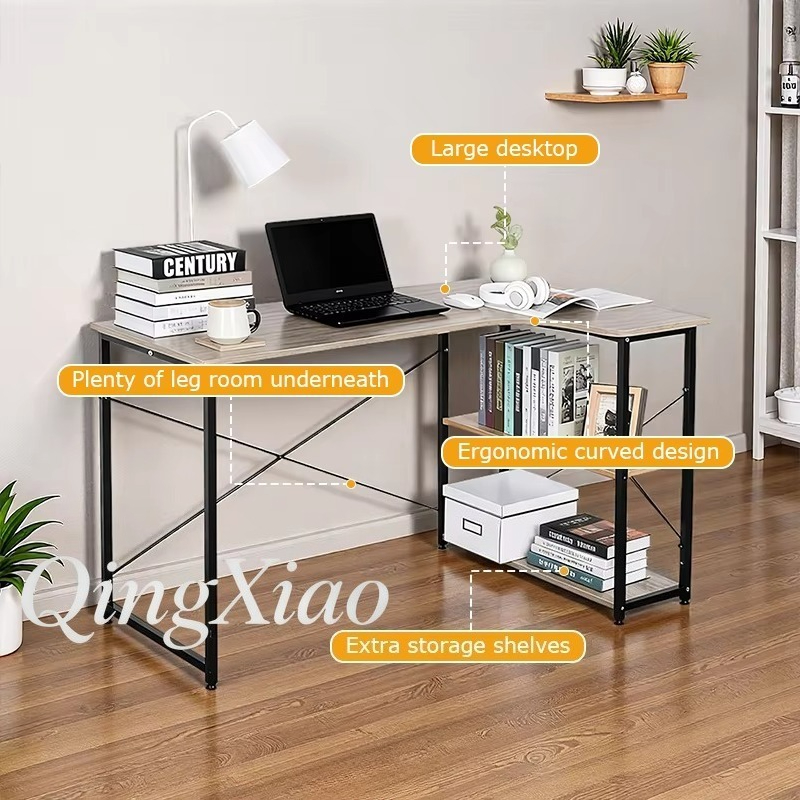 Biurko narożne w kształcie lit – Home Office Desk With Drawers recenzja i cena