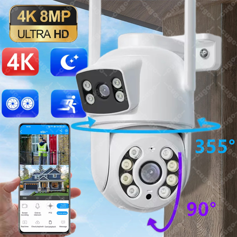 Kamera WiFi 4K 8MP PTZ Zewnętr – Home Office Email recenzja i cena
