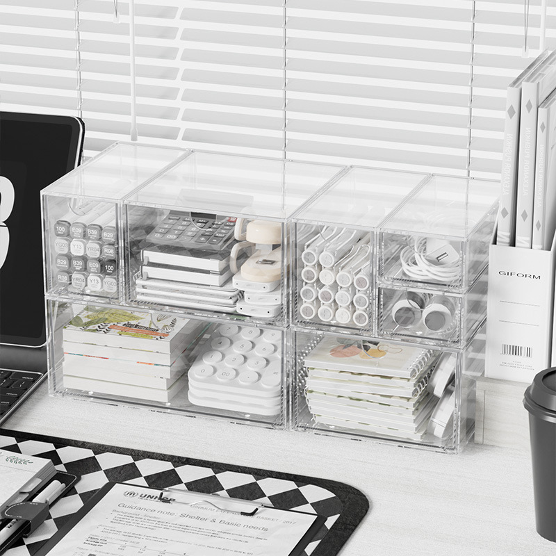 Akrylowe, składane pudełko org – Home Office Desk With Drawers recenzja i cena