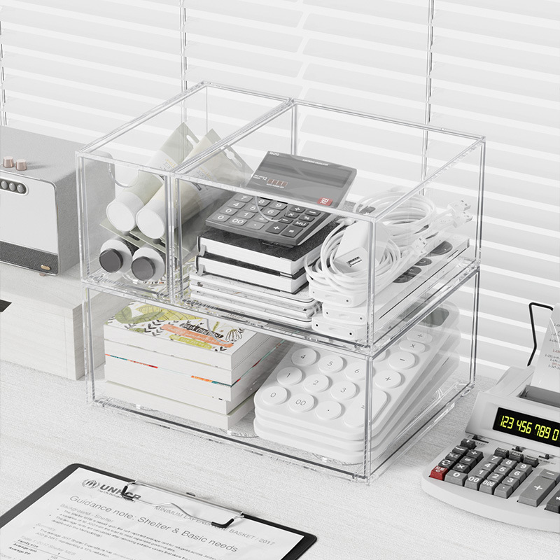 Akrylowe, składane pudełko org – Home Office Desk With Drawers recenzja i cena